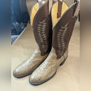 Panhandle Slim women's sz 10.5B Exotic Genuine Python Snake classic Western cowg